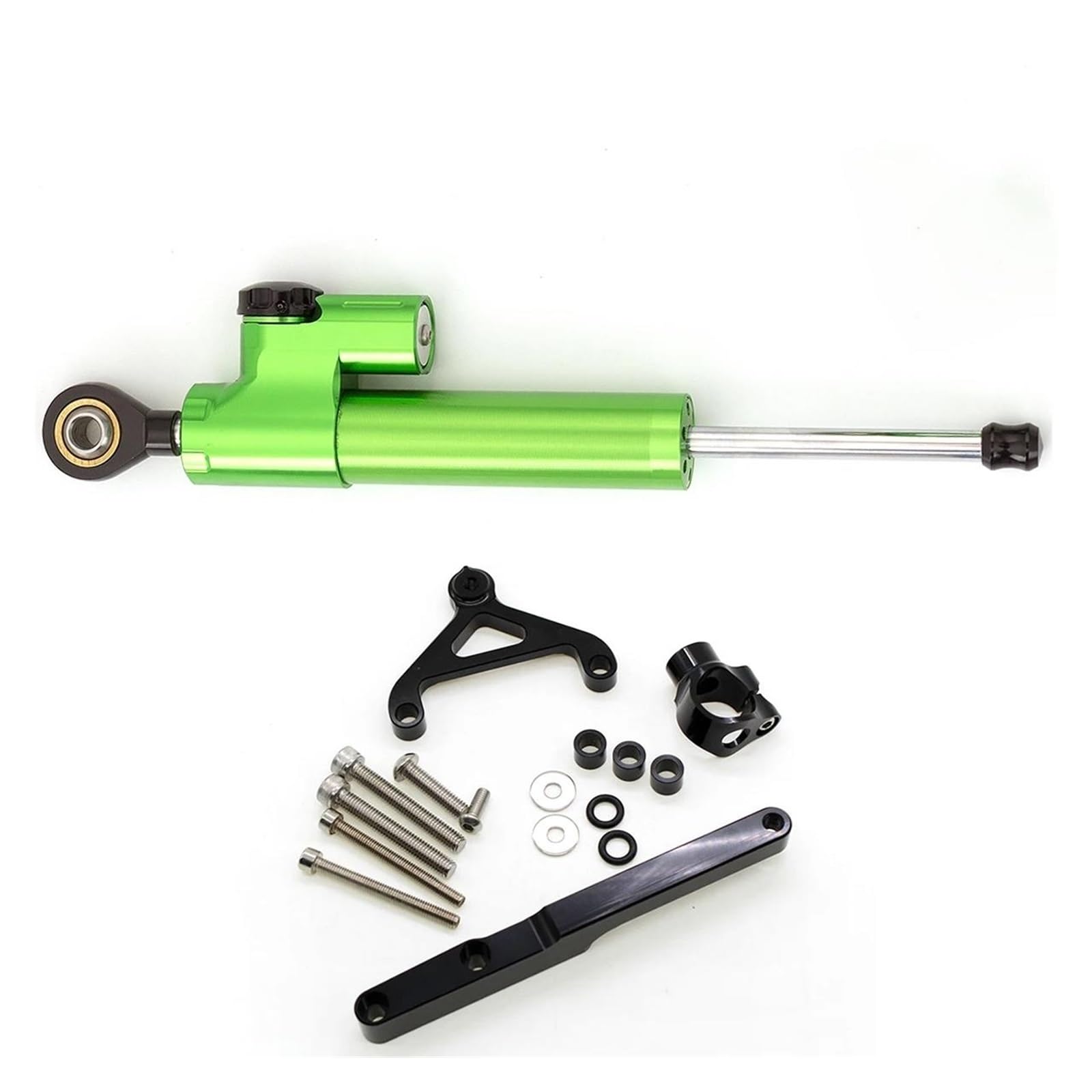 Dämpfer Lenkungsstabilisator Motorrad Aluminium Lenkung Dämpfer Stabilisieren Halterung Unterstützung Montage Kit Für CB1000R 2008-2016 Motorräder Aluminium Dämpfer(Green) von GALSOR