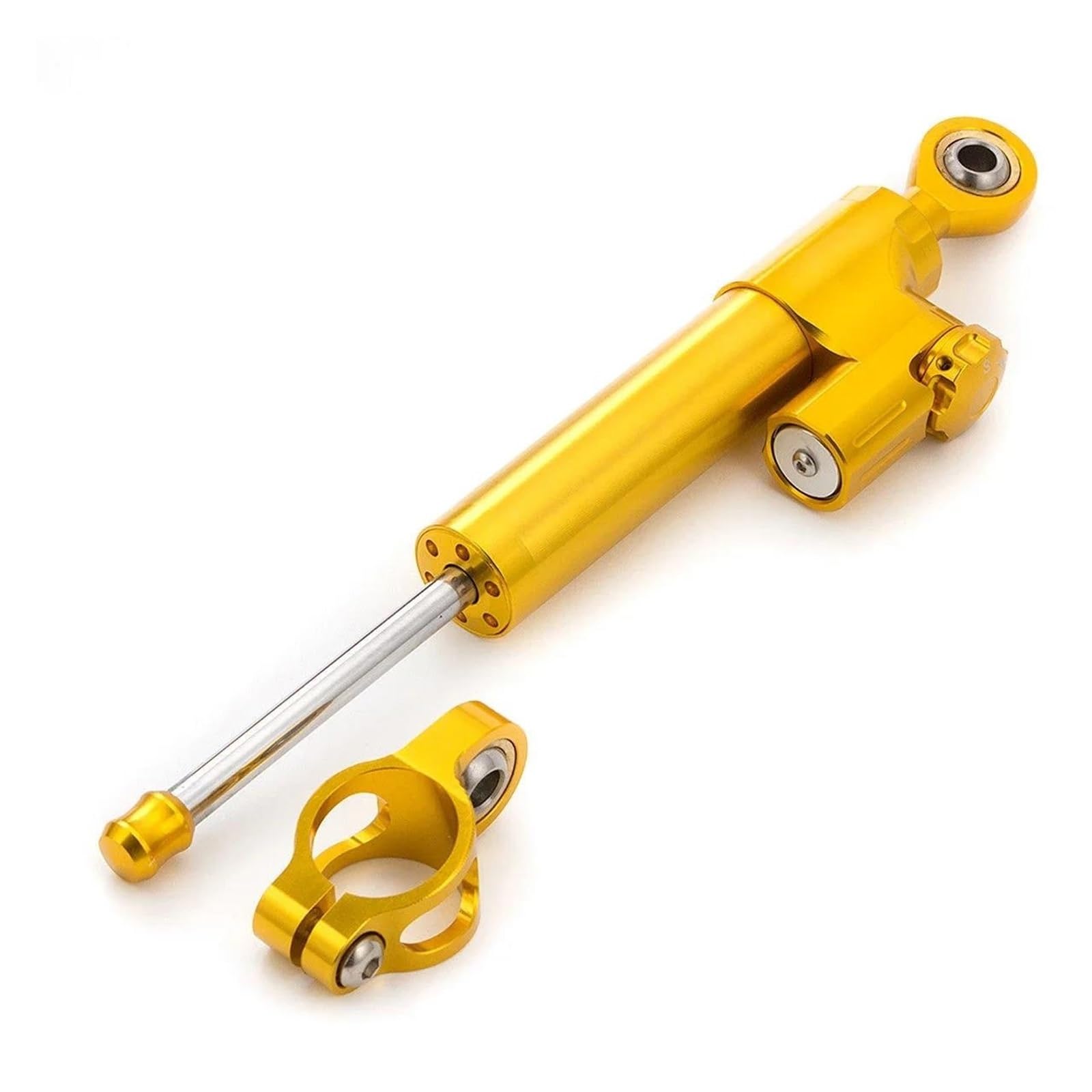 Dämpfer Lenkungsstabilisator Motorrad Linear Stabilisator Umgekehrt Sicherheit Control Lenkung Dämpfer Universal Für Kawasaki Für Suzuki Für Ducati Motorräder Aluminium Dämpfer(Golden) von GALSOR