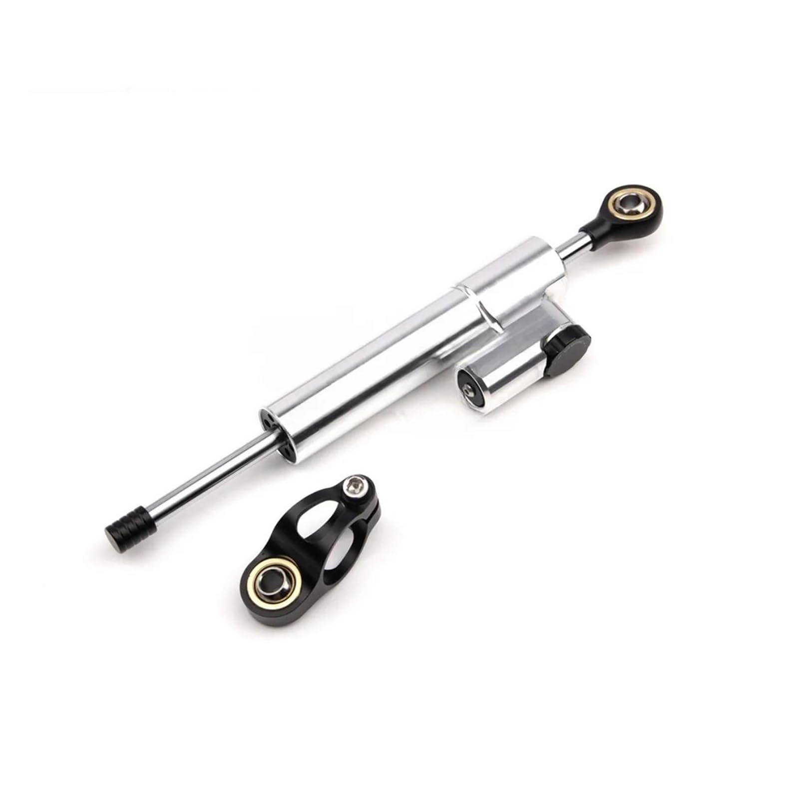 Dämpfer Lenkungsstabilisator Universal Titan Lineal Richtung Stabilisator Dämpfer Anti Sway Stoßdämpfer Für Motorrad Lenkung Dämpfer Motorräder Aluminium Dämpfer(Silvery) von GALSOR