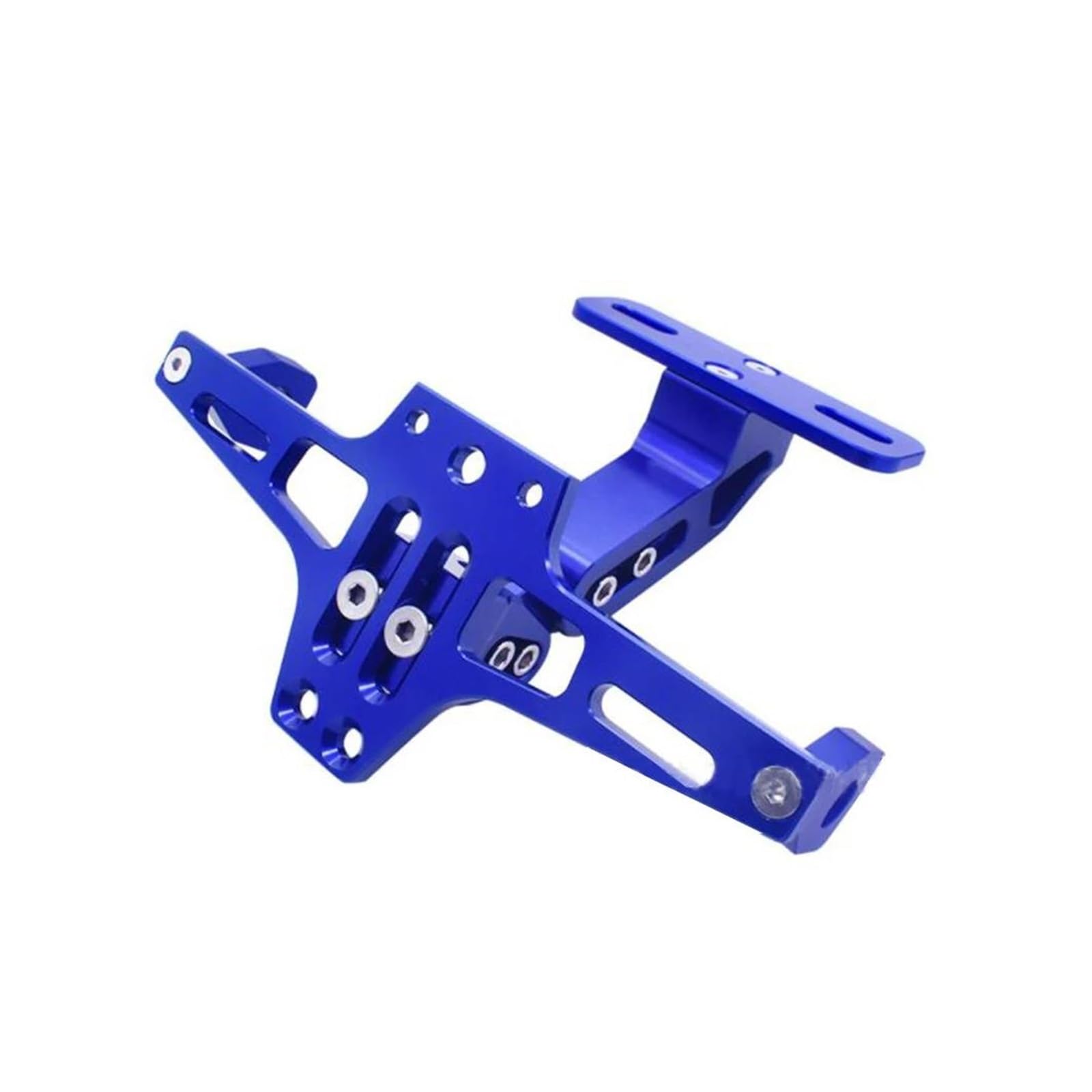 Motorrad Lizenz Kennzeichenhalter Kennzeichenhalter Ausziehbar Universal Aluminium Motorrad Für F650GS R Nine T Für S1000SR F800ST Für FZ6 FZ8 Für YBR125 Motorrad Kennzeichenhalter(Blue) von GALSOR