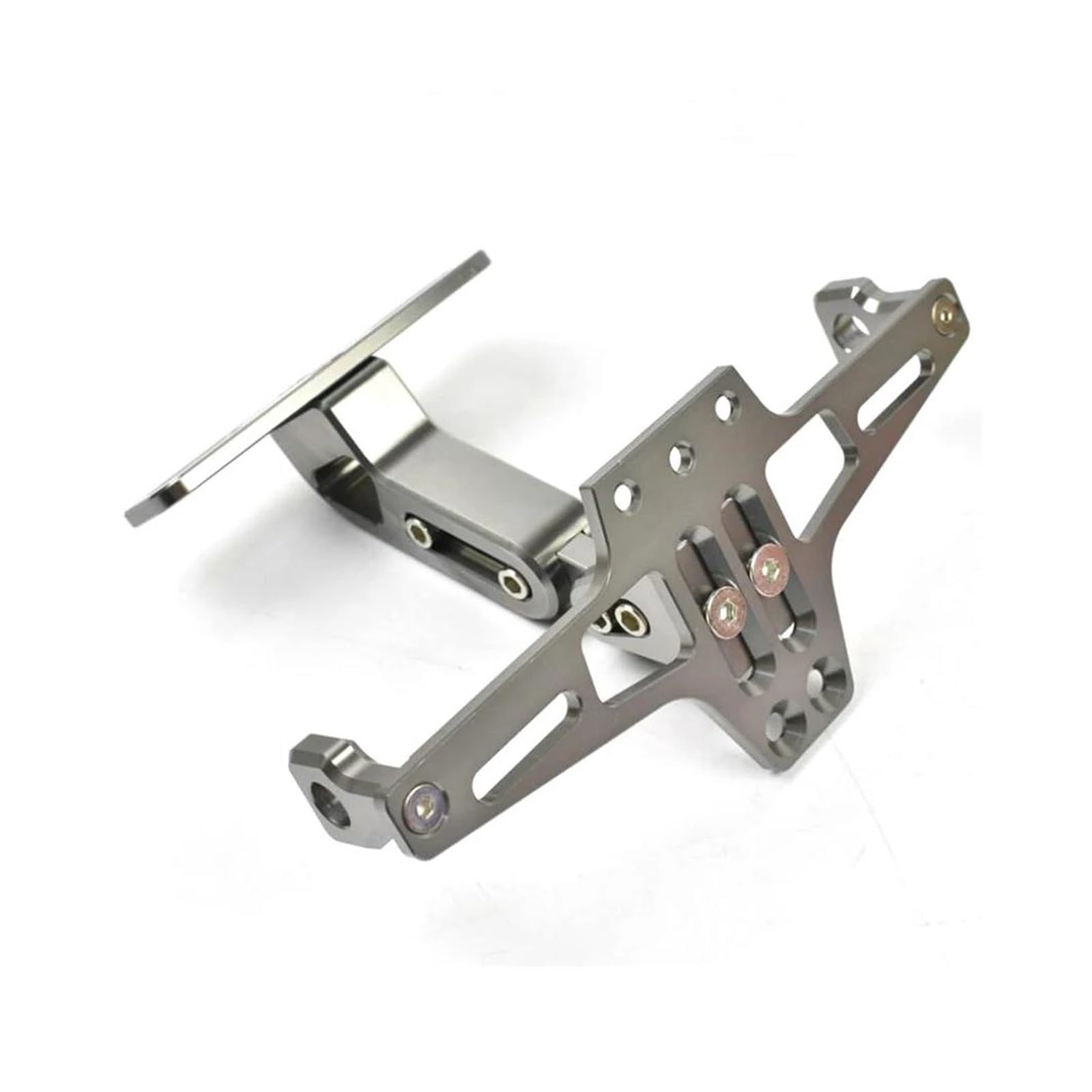 Motorrad Lizenz Kennzeichenhalter Kennzeichenhalter Ausziehbar Universal Aluminium Motorrad Für F650GS R Nine T Für S1000SR F800ST Für FZ6 FZ8 Für YBR125 Motorrad Kennzeichenhalter(Gray) von GALSOR