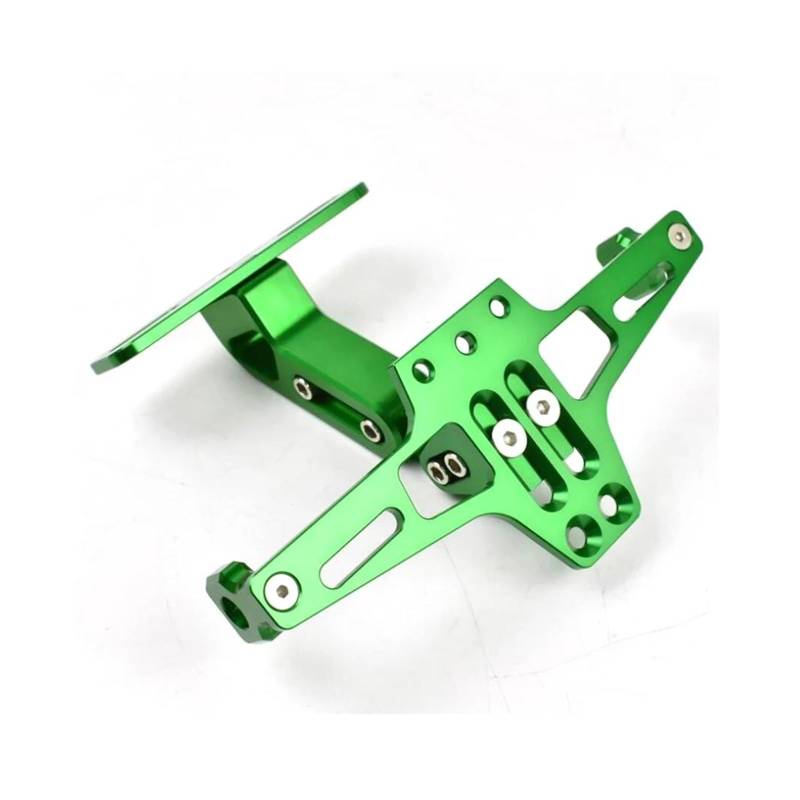 Motorrad Lizenz Kennzeichenhalter Kennzeichenhalter Ausziehbar Universal Aluminium Motorrad Für F650GS R Nine T Für S1000SR F800ST Für FZ6 FZ8 Für YBR125 Motorrad Kennzeichenhalter(Green) von GALSOR