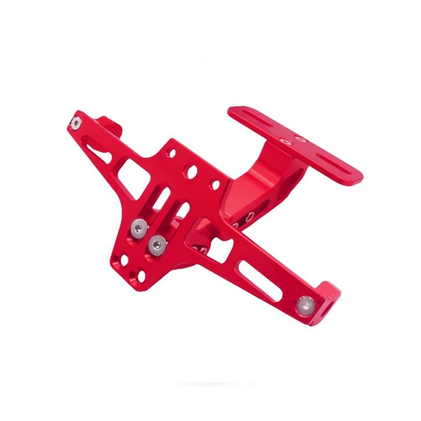 Motorrad Lizenz Kennzeichenhalter Kennzeichenhalter Ausziehbar Universal Aluminium Motorrad Für F650GS R Nine T Für S1000SR F800ST Für FZ6 FZ8 Für YBR125 Motorrad Kennzeichenhalter(Red) von GALSOR