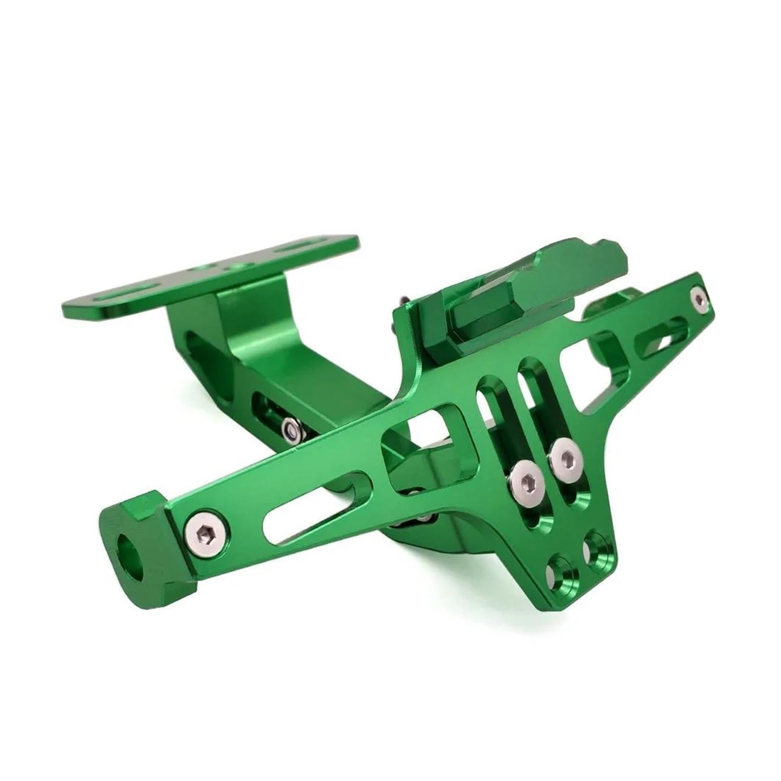 Motorrad Lizenz Kennzeichenhalter Motorrad Hinten Kennzeichen Halterung Licht Universal Aluminium Für Fz6 Fz1 Für TRK 502 TNT 125 Xmax 125 Buell Motorrad Kennzeichenhalter(Green) von GALSOR