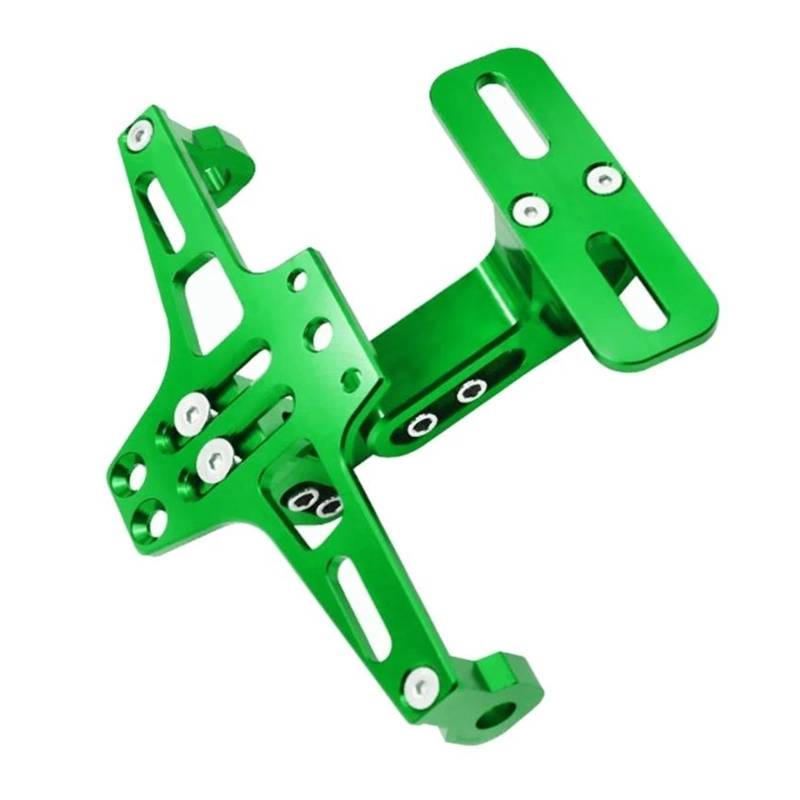 Motorrad Lizenz Kennzeichenhalter Rahmenhalter Rahmen Verstellbare Nummernschildhalterung Aluminium Motorrad Nummernschild Motorrad Hinteres Nummernschild Motorrad Kennzeichenhalter(Green) von GALSOR