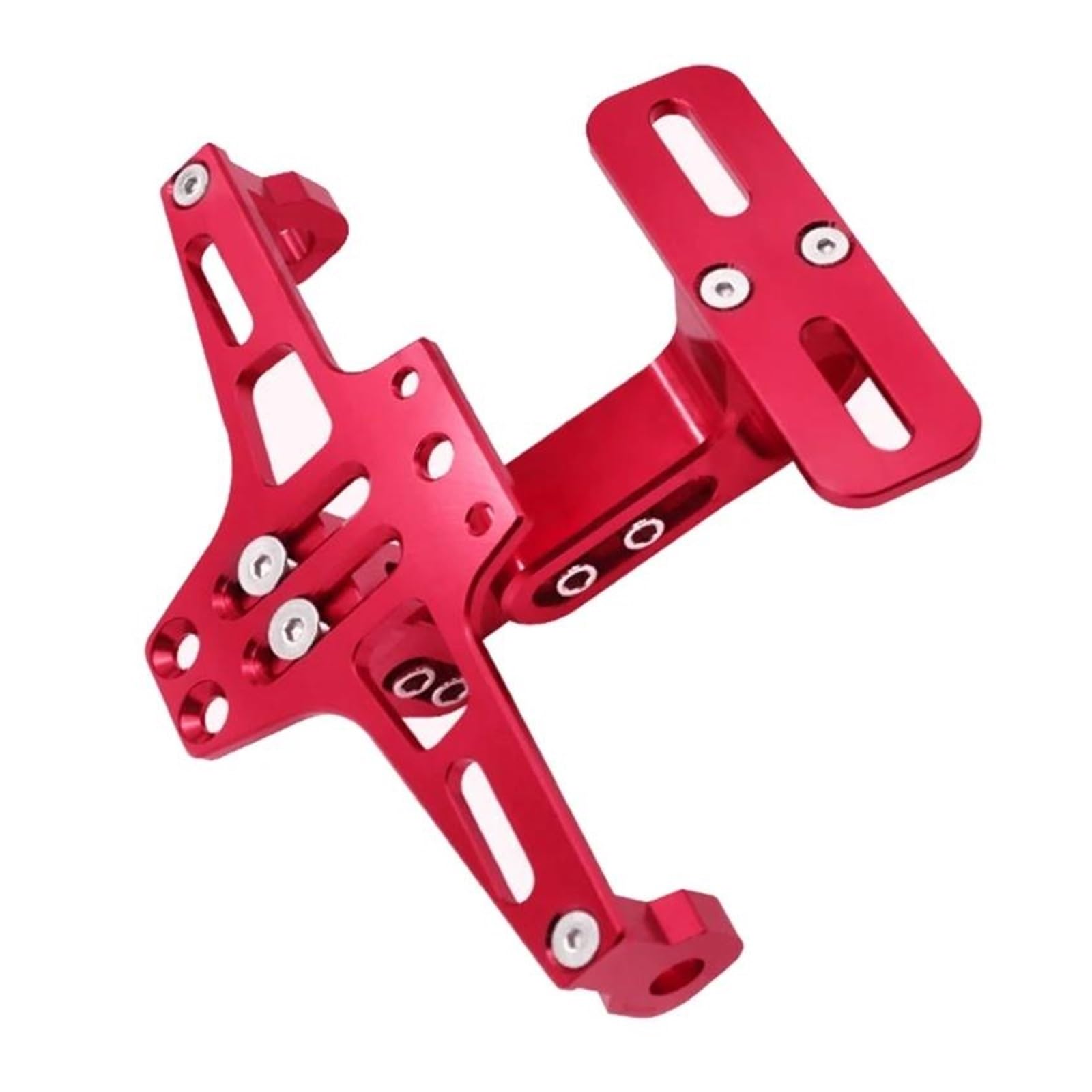 Motorrad Lizenz Kennzeichenhalter Rahmenhalter Rahmen Verstellbare Nummernschildhalterung Aluminium Motorrad Nummernschild Motorrad Hinteres Nummernschild Motorrad Kennzeichenhalter(Red) von GALSOR