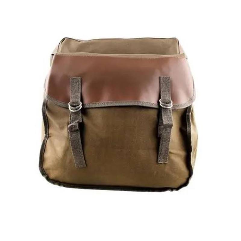 Motorradtasche Werkzeuge Gepäck Canvas Aufbewahrungstasche Universal Motorrad Pannier Seitensatteltasche Motorradhelmtasche Aufbewahrungstaschen(Khaki) von GALSOR