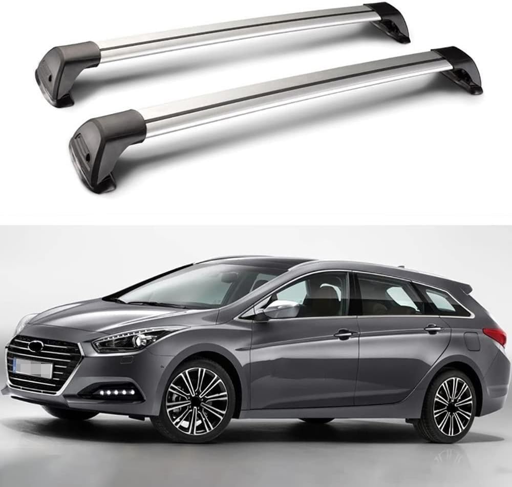 Dachgepäckträger für Hyundai i40 Estate 2011-2020, 2-teiliger Kreuzschienen Dachträger, Aluminium Dachträger Querträger Grundträger Querbalken von GAMIRA