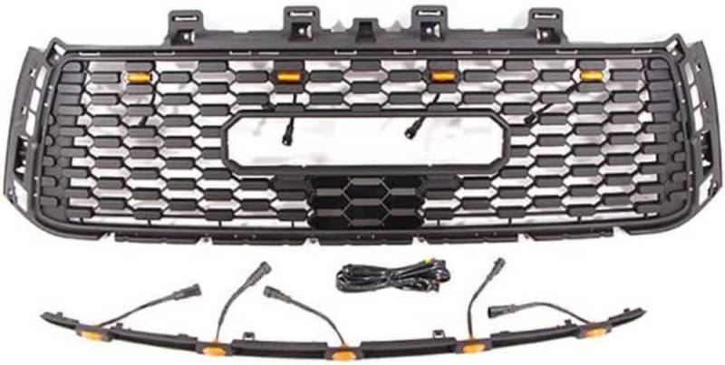 Frontstoßstangengrill, für Toyota Tundra Grille TRD 2006-2013 Front Stoßstange Kühlergrill Grill Frontgitter Frontgrill Mesh Front Obergrill Grill Set von GAMIRA