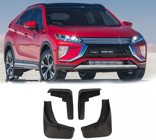 Schmutzfänger für Mitsubishi Eclipse Cross 2018-2023, Schlagfestem Spritzschutz Vorne und Hinten Kotflügelschutz Auto Kotflügel Schutzbleche Kein Bohrloch erforderlich von GAMIRA