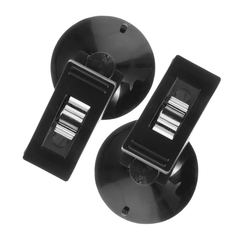 GANAZONO 1 Paar Auto-saugnapfklemme Auto Windschutzscheibe Auto Bin Verschluss Behälter Griff Clips Auto -ladegerät Parkscheine Patch Gießen Autokratzer-entferner Spule PVC Black von GANAZONO