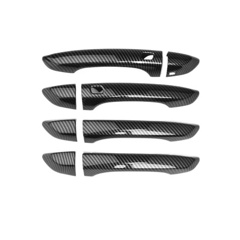 Auto Außentürgriff 4PCS Carbon Faser Stil Auto Türgriff Abdeckung Aufkleber Trim Für Genesis G70 Auto Außen Teile Zubehör von GANGEV