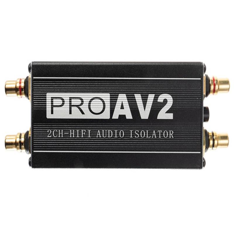 GANOMM 1 Stück PRO AV2 2CH HiFi-Audio-Isolator, Erdschleifen-Audio-Isolator, Audiosignal-Reduzierer von GANOMM