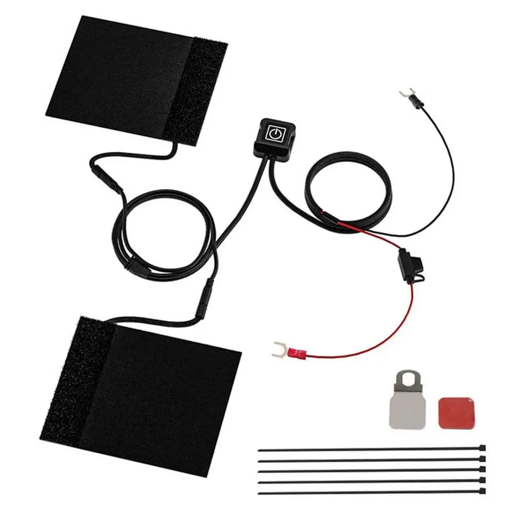 GANOMM Heizgriff für Elektroroller, 12 V, 3 Gänge, Wasserdicht, Lenkerheizung, Wärmer für Motorrad, E-Bike, Ersatzteile, Zubehör von GANOMM