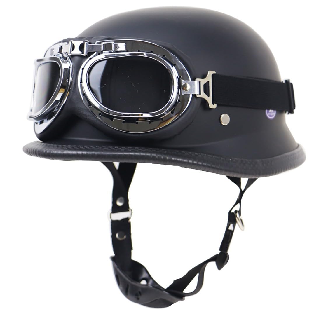 GAORUTO Motorrad-Halbhelm, Retro-Jethelm im Deutschen Stil für Männer und Frauen, Halbschalen-Retro-Motorradhelm, ECE/DOT-Mopedhelm mit Verstellbarer Schnellverschlussschnalle B,XXL 63-64CM von GAORUTO