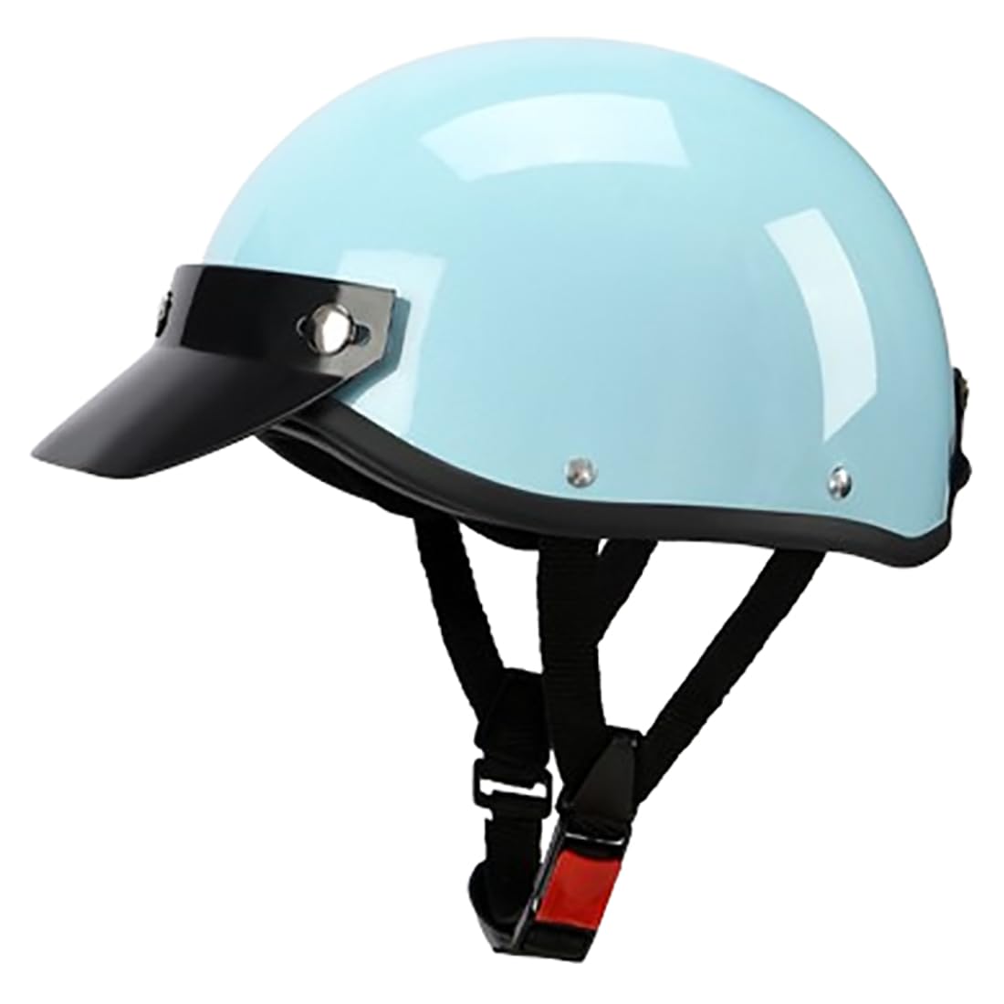 GAORUTO Motorrad Halbhelm Retro Open Face Half Face Crash Jet Motorrad Motorrad Roller Vintage Helm DOT/ECE Für Männer und Frauen A,55~62CM von GAORUTO