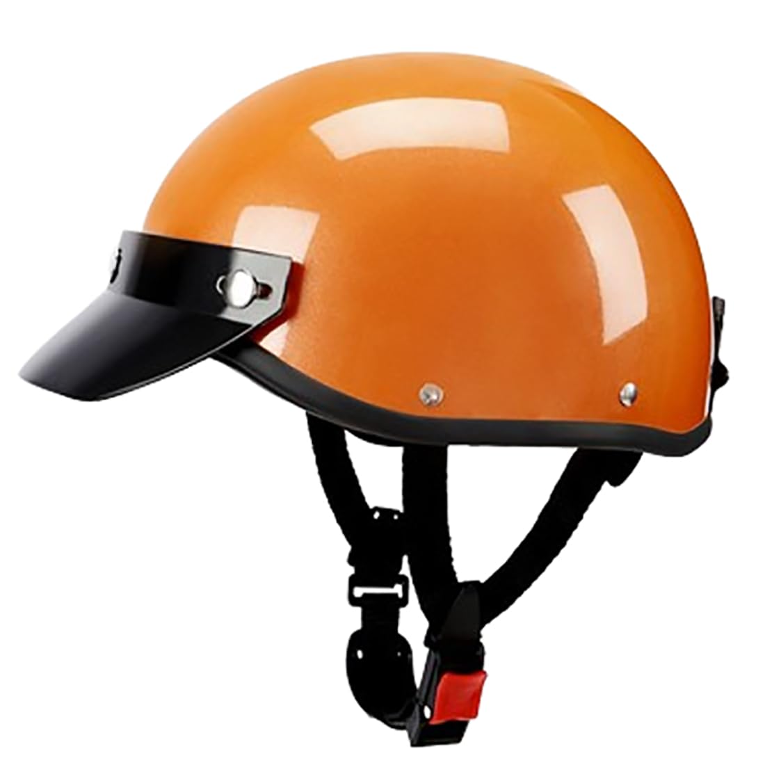 GAORUTO Motorrad Halbhelm Retro Open Face Half Face Crash Jet Motorrad Motorrad Roller Vintage Helm DOT/ECE Für Männer und Frauen F,55~62CM von GAORUTO