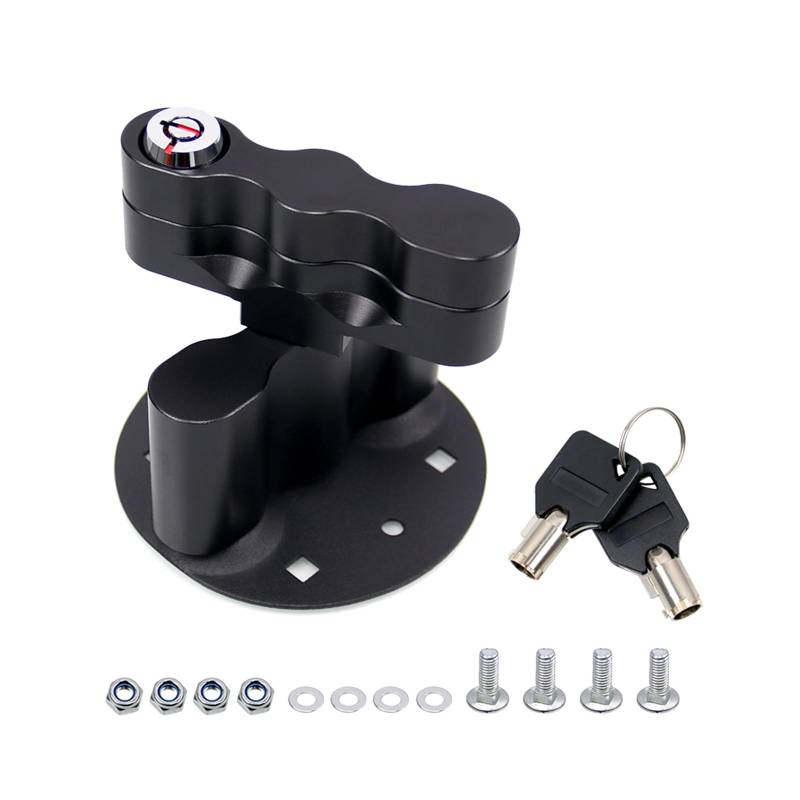 GAOSHA Mount Clamp Bracket Support Fastener with 2 Keys Compatible for LOX PM Petrols Oil Container Motorcycle von GAOSHA