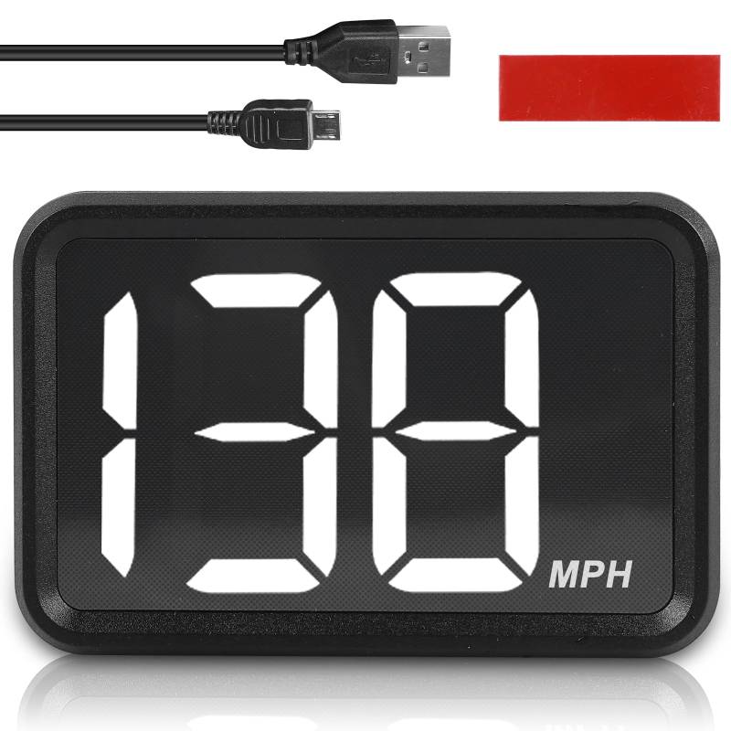 Auto HUD Head Up Display, MPH Geschwindigkeitsmesser, Digitaler Auto Tachometer, Tachometer mit GPS + Beidou Dual-Chip, Head up Display Auto HUD, GPS Tacho für Fahrrad Motorrad LKW Auto Motorroller von GAOUTO