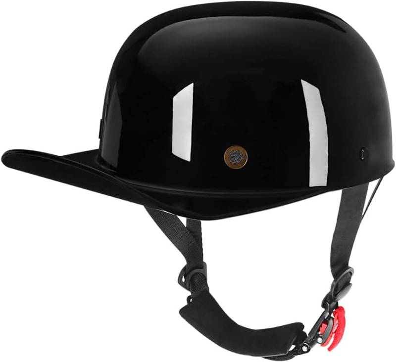 Baseball-Cap-Helm Jethelm Halbhelm für Erwachsene Vintage-Motorrad-Halbhelm für Männer und Frauen leicht Low Profile ECE-geprüft von GAOZCTT