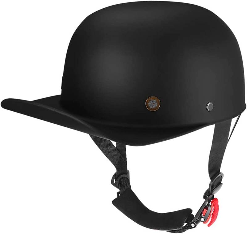 Leichtgewichtig Low Profile modischer Motorrad-Halbhelm ECE-geprüfter Baseball-Cap-Helm Unisex-Vintage-Helm von GAOZCTT