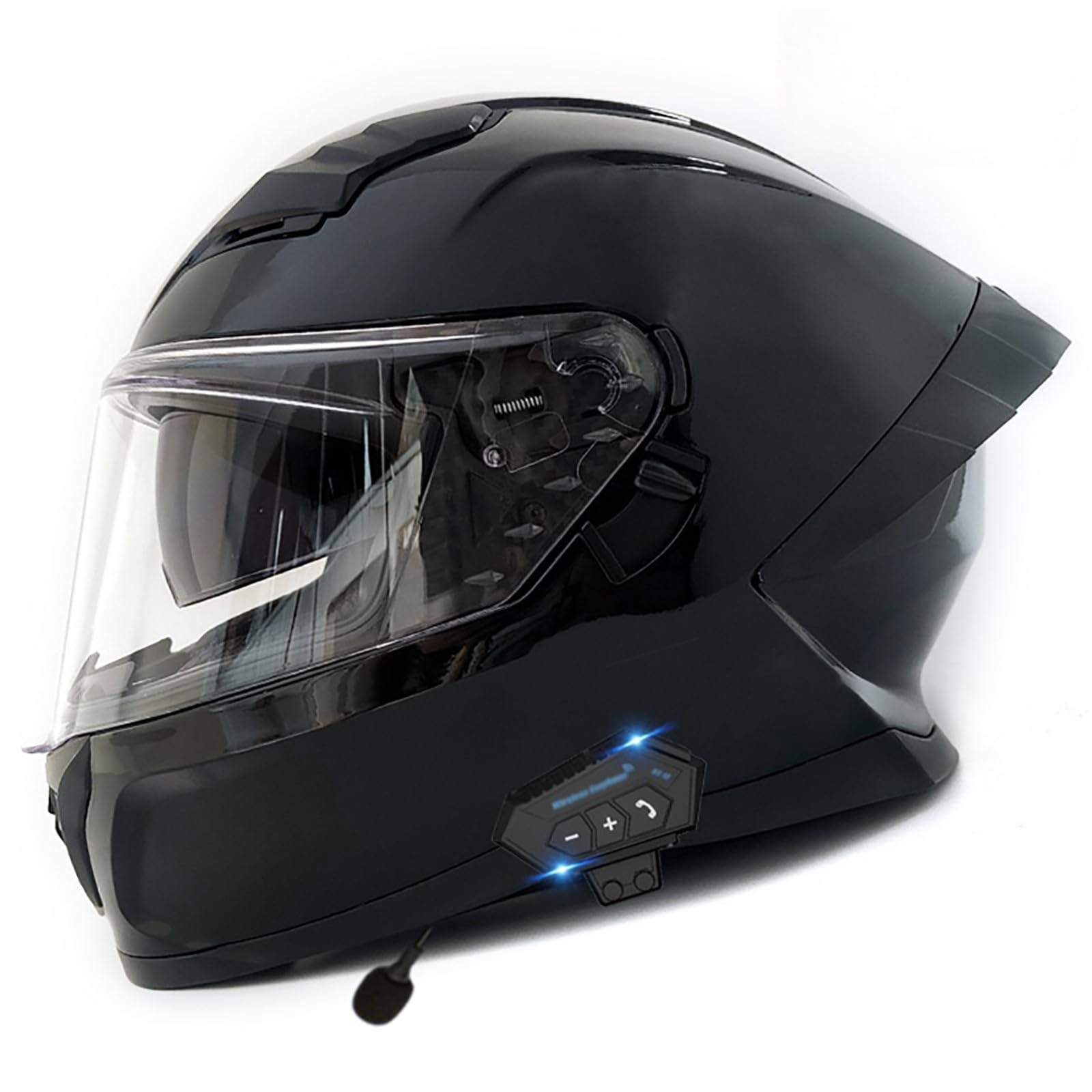 Bluetooth-Motorradhelme Integralhelm Für Herren Racing Style Lufteinlässe Und Kratzfestes Visier Integralhelme Für Street Sport Touring Rennrad Motorradhelme C,XXL(63-64CM) von GAOZITAIGZ