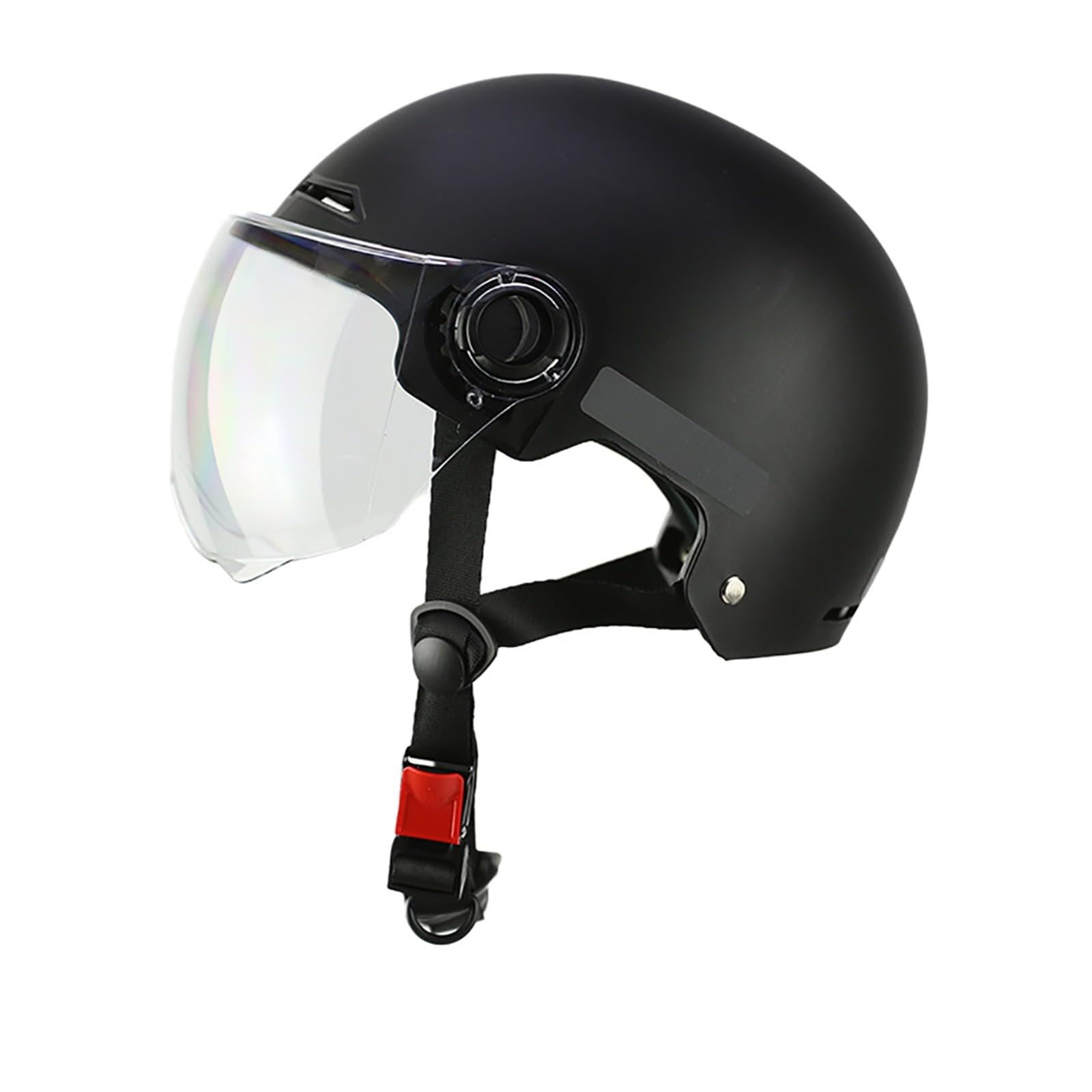 Jethelm, Motorradhelm, ECE-Zertifizierter Elektrofahrzeughelm, Halbhelm, Sonnenschutz-Schutzhelm, Moped, Motorrad, Antikollision, Leichter Roller A,(57-60CM) von GAOZITAIGZ