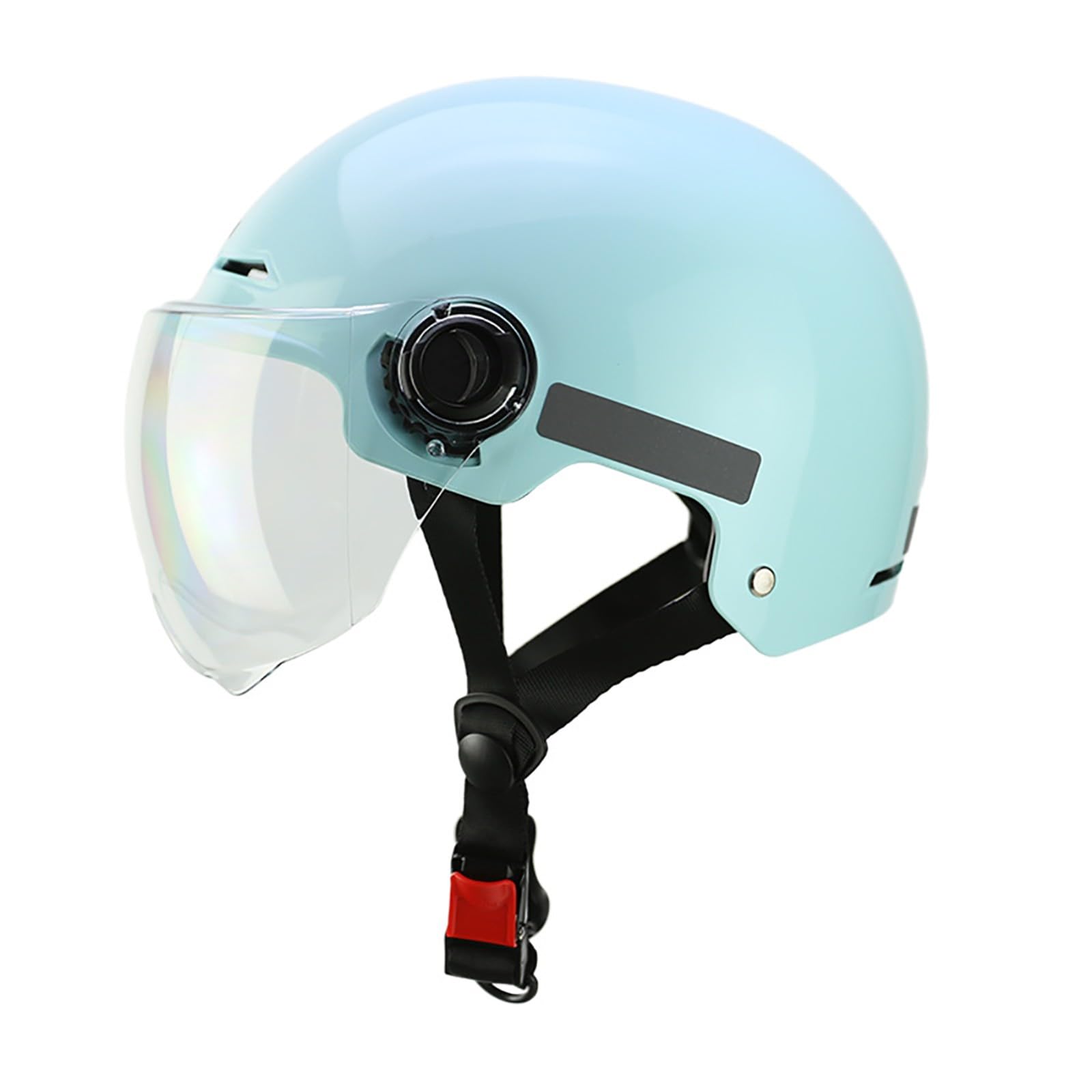 Jethelm, Motorradhelm, ECE-Zertifizierter Elektrofahrzeughelm, Halbhelm, Sonnenschutz-Schutzhelm, Moped, Motorrad, Antikollision, Leichter Roller C,(57-60CM) von GAOZITAIGZ