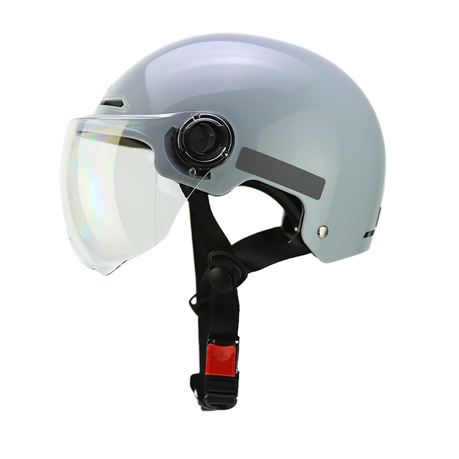 Jethelm, Motorradhelm, ECE-Zertifizierter Elektrofahrzeughelm, Halbhelm, Sonnenschutz-Schutzhelm, Moped, Motorrad, Antikollision, Leichter Roller D,(57-60CM) von GAOZITAIGZ