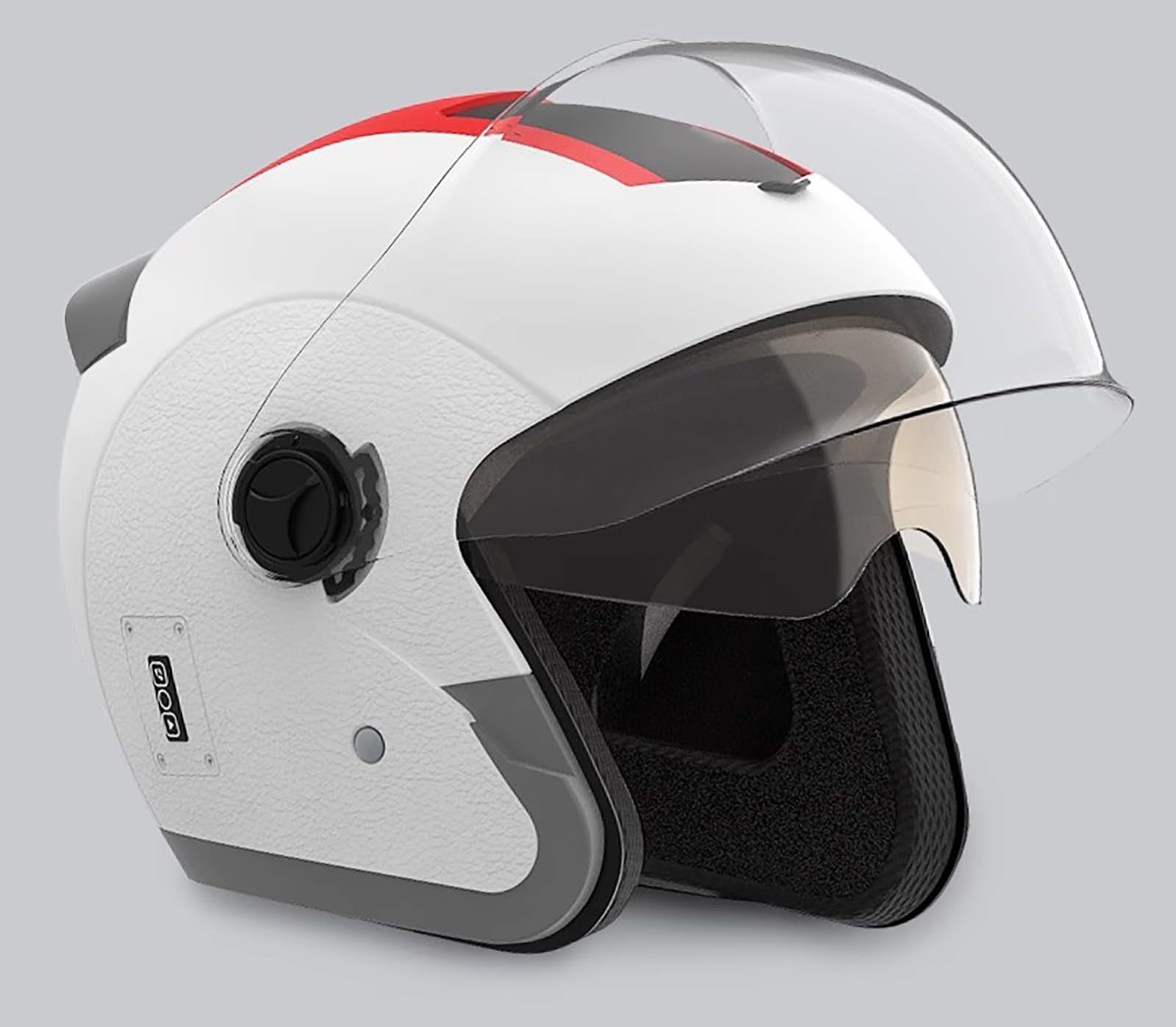 Motorradhelm Mit Doppelvisier Mopedhelm Rollerhelm Mopedhelm Für Herren Damen ECE Zertifiziert 190° Sichtfeld Mit Bluetooth B,L(56-57CM) von GAOZITAIGZ