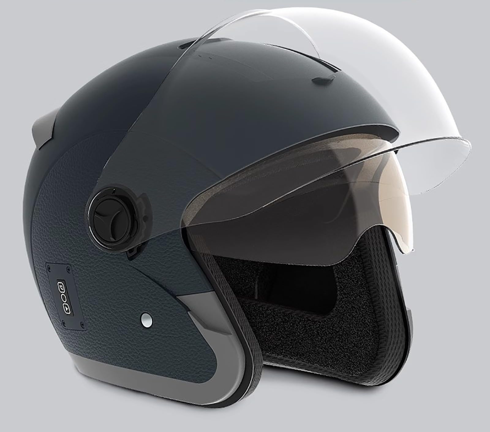 Motorradhelm Mit Doppelvisier Mopedhelm Rollerhelm Mopedhelm Für Herren Damen ECE Zertifiziert 190° Sichtfeld Mit Bluetooth C,XL(58-59CM) von GAOZITAIGZ