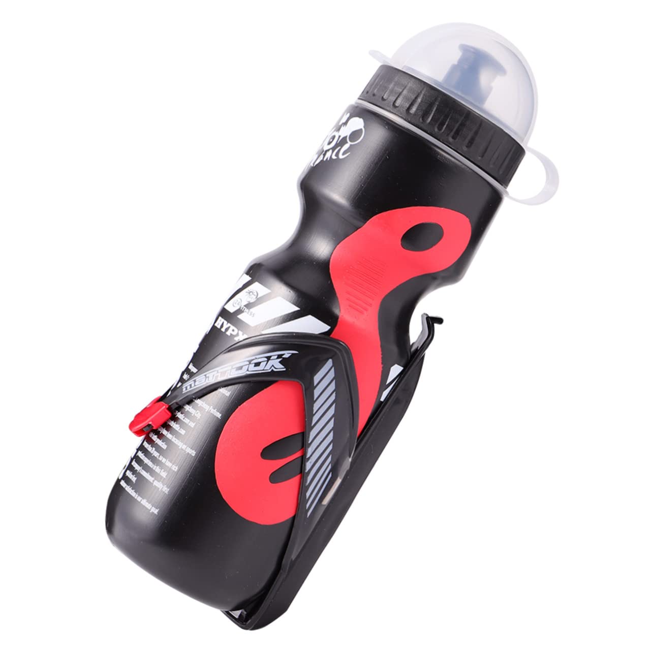 GAROZATION 1 Set Fahrrad Wasserflasche Mit Halterung Sportliche Kunststoff Trinkflasche Für Radfahrer Tragbar Und Leicht Ideal Für Mountainbike Und Outdoor Aktivitäten Schwarz von GAROZATION