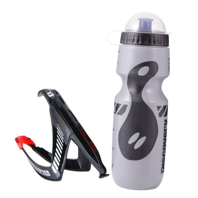 GAROZATION 1 Set Mountainbike Wasserflasche Mit Halterung Robuster Kunststoff Flaschenhalter Für Radfahrer Geeignet Für Kohlensäurehaltige Getränke Ideal Für Outdoor Aktivitäten Grau von GAROZATION