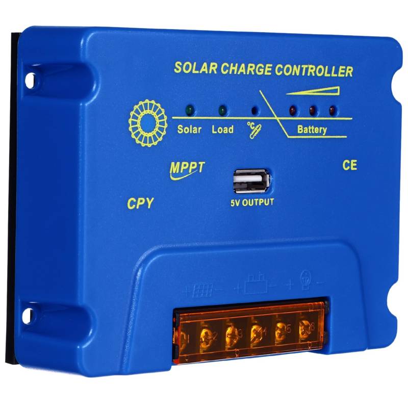 GAROZATION MPPT Solar Laderegler 12/24V 20A Mit USB Solar System Regulator Für Solarpanel Batterieverwaltung Ideal Für Outdoor Anwendungen Und Solarsysteme von GAROZATION