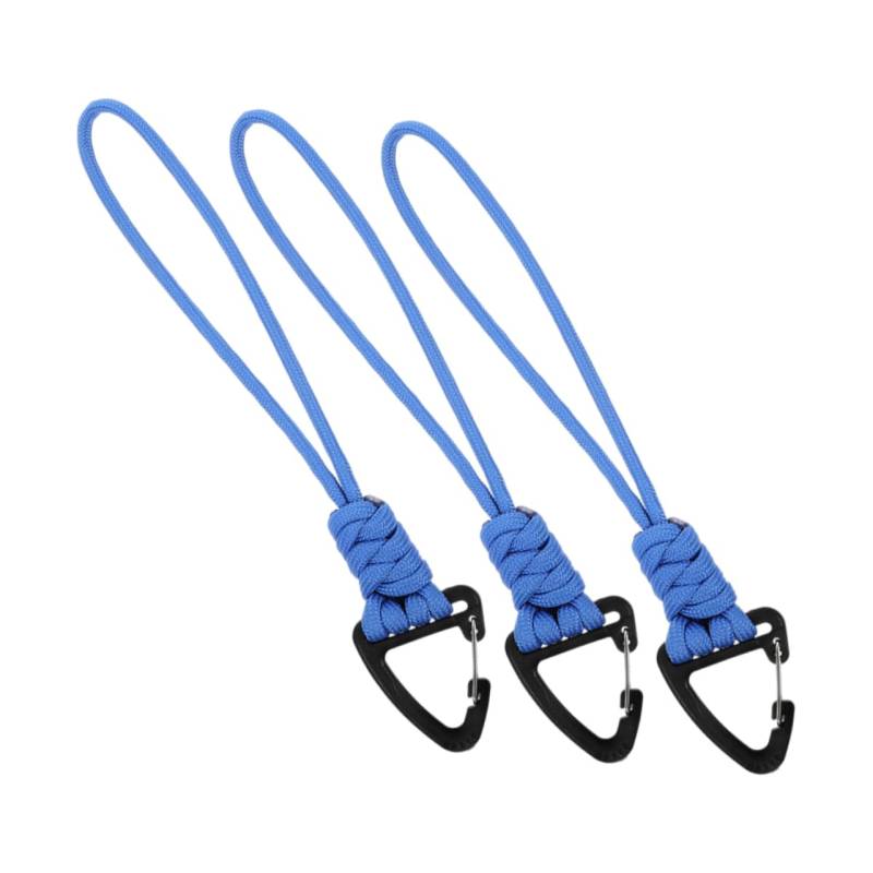 GARVALON 3 Stück Auto Schlüsselanhänger Handgelenk Schlüsselanhänger Gewebtes Karabiner Lanyard Karabiner Lanyard Für Autoschlüssel Einfaches Karabiner Lanyard Handgelenk Lanyard von GARVALON