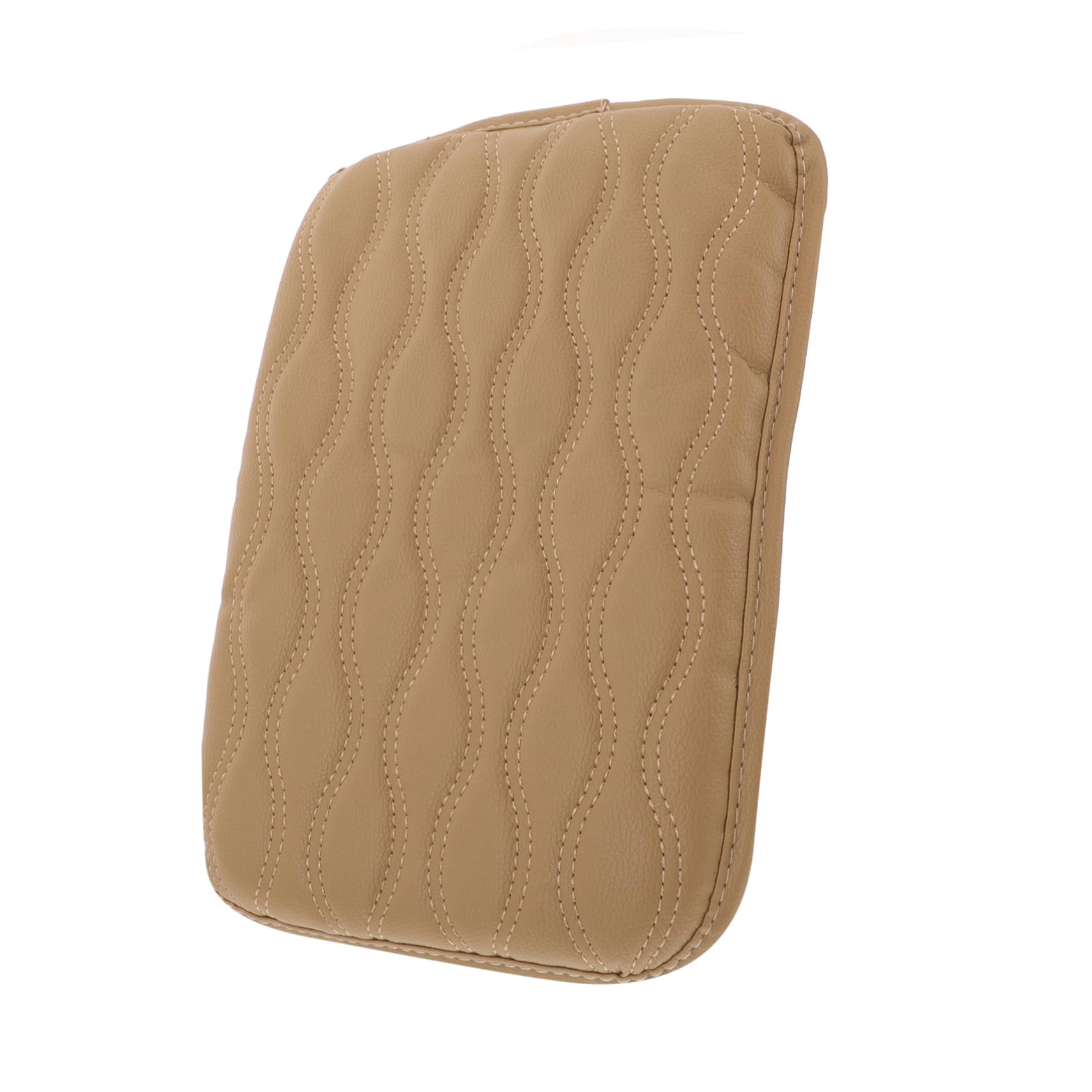 GARVALON Armlehnenmatte armlehnen polster armlehnenpolster sitzschoner für auto car interior accessories Armlehnenkissen fürs Auto Mittelkonsolenpolster für die Armlehne des Autos Pu Beige von GARVALON