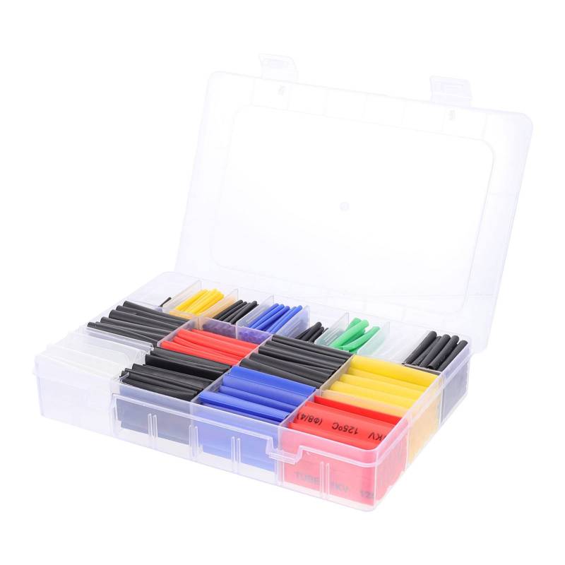 GARVALON Heat Shrink Tubing Set Farbiges Schrumpfschlauch Kabelverbinder Set Für Elektrische Kabel Kabelschutzschlauch Für Sichere Verbindungen Ideal Für DIY Projekte Und von GARVALON