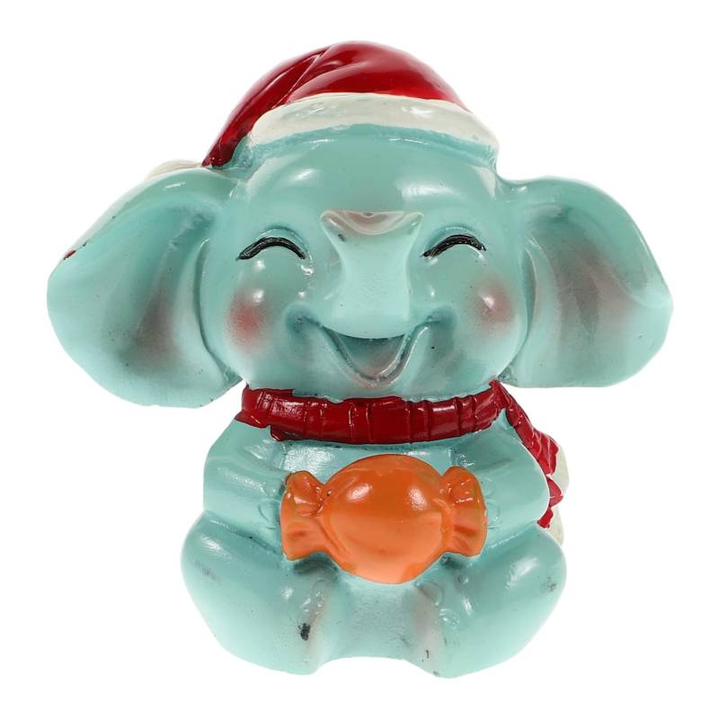 GARVALON Mini-Elefant-Ornament Aus Kunstharz, Niedliche Tierfigur, Kawaii-Desktop-Auto-Dekoration Für Babypartys, Weihnachtsfeier-Dekorationen von GARVALON