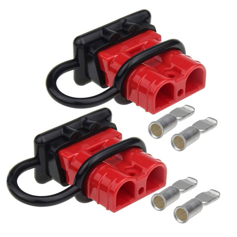 GARVALON Satz Gabelstapler Batteriesteckverbinder Schnellanschluss Stromanschluss Batteriegehäuse Gabelstapler Zubehör Adapter Batterie Schnelltrennstecker von GARVALON