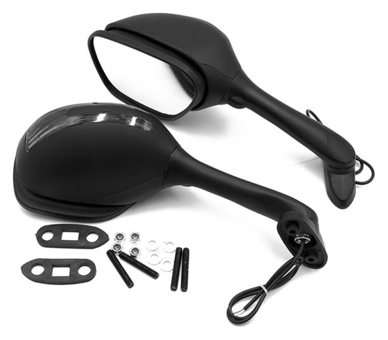 Motorrad Rückspiegel Für Suz&uki GSXR 600 750 1000 GSX-R600 GSX-R1000 Motorrad Rückspiegel Mit Blinker Motorrad Rearview Außenspiegel Spiegel(1) von GATAVCTKPY