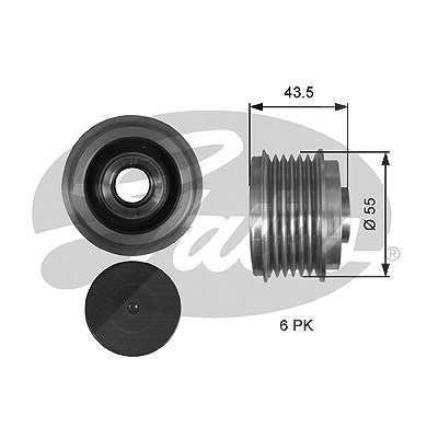 Gates Generatorfreilauf [Hersteller-Nr. OAP7219] für Dacia, Nissan, Renault von GATES