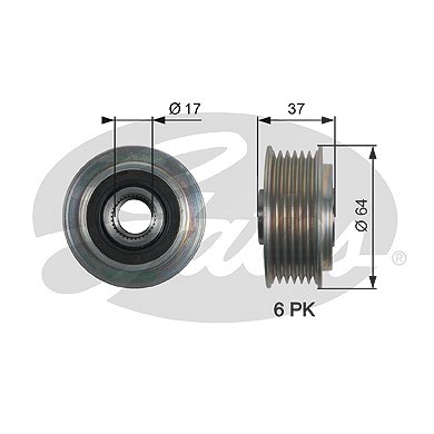 Gates Generatorfreilauf [Hersteller-Nr. OAP7160] für Mazda von GATES