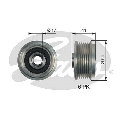 Gates Generatorfreilauf [Hersteller-Nr. OAP7161] für Opel von GATES