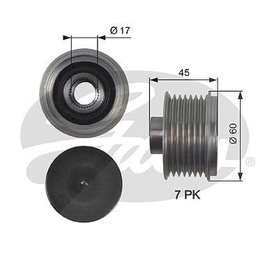 Gates Generatorfreilauf [Hersteller-Nr. OAP7136] für Subaru von GATES