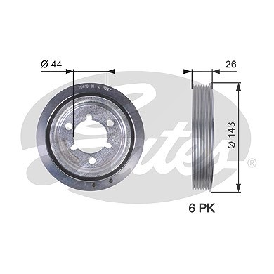 Gates Riemenscheibe, Kurbelwelle [Hersteller-Nr. TVD1055] für Citroën, Peugeot von GATES