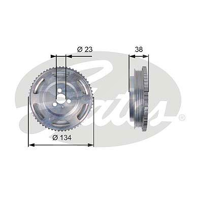 Gates Riemenscheibe, Kurbelwelle [Hersteller-Nr. TVD1070] für Fiat, Lancia von GATES