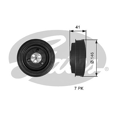Gates Riemenscheibe, Kurbelwelle [Hersteller-Nr. TVD1134] für Ford von GATES