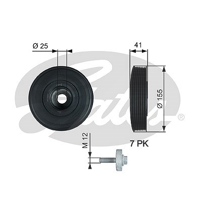 Gates Riemenscheibe, Kurbelwelle [Hersteller-Nr. TVD1017A] für Nissan, Renault, Suzuki von GATES