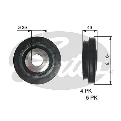 Gates Riemenscheibe, Kurbelwelle [Hersteller-Nr. TVD1114] für Kia von GATES