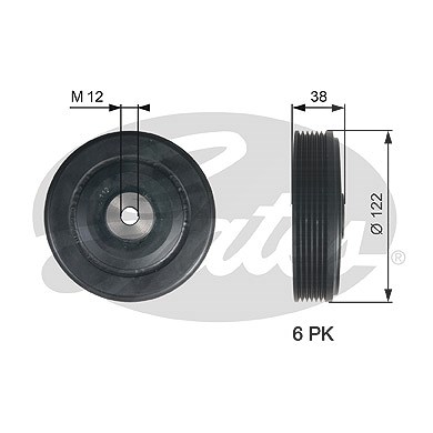 Gates Riemenscheibe, Kurbelwelle [Hersteller-Nr. TVD1112] für Renault von GATES